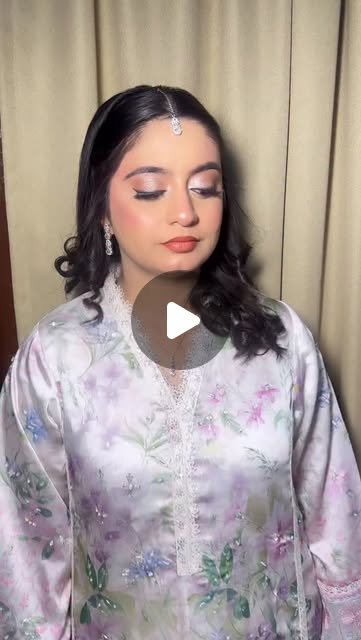 Party event look with floral outfit by Manal Khan